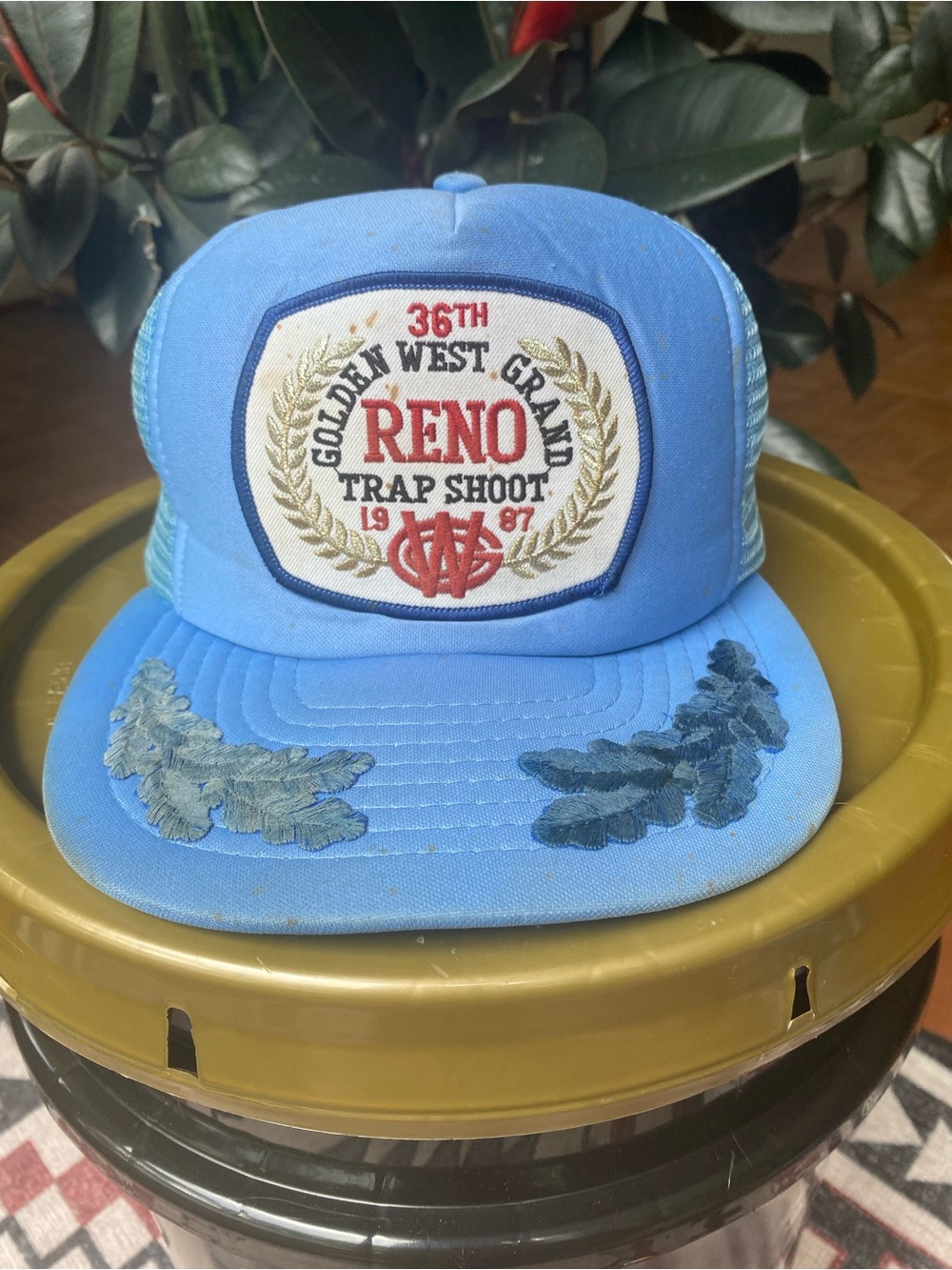 Vintage Reno Trap Shoot 1997 Embroidered Patch Trucker Hat